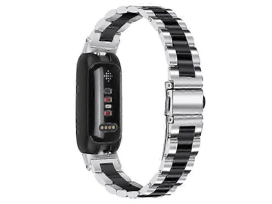 Pulseira De Substituição Para Smartwatch Fitbit Inspire 3, Em Aço Inoxidável Com 3 Contas.