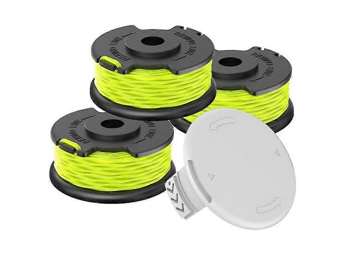 M6t Para Cortacésped Ryobi Rlt36b33 Ry36lt33a-0 De 36 V, Carrete De 3 Líneas + J6u 1 Tapa De Carrete, Pieza Rac143
