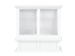 Dan26-mueble Miniatura 1:12 Para Casa De Muñecas, Gabinete De Pasteles Simulado Con Puerta Deslizante, Blanco