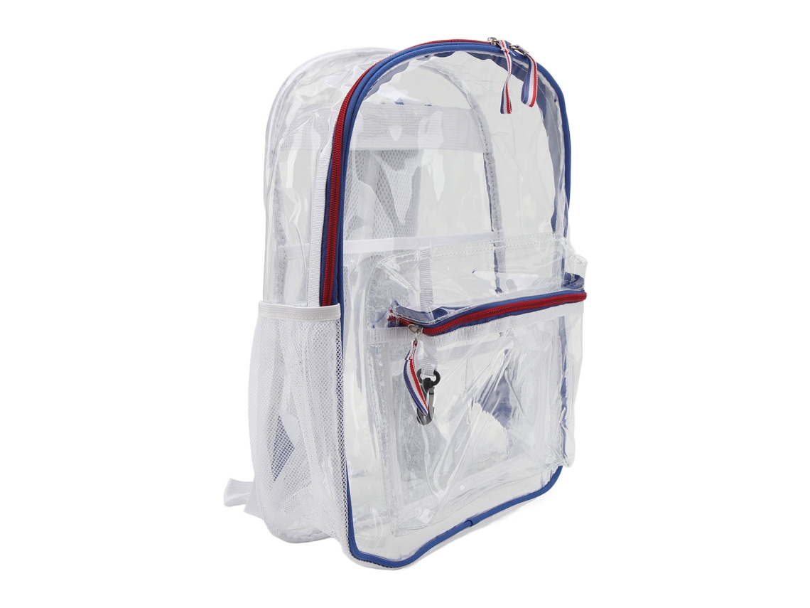 Mochila unisex de PVC transparente de gran capacidad.