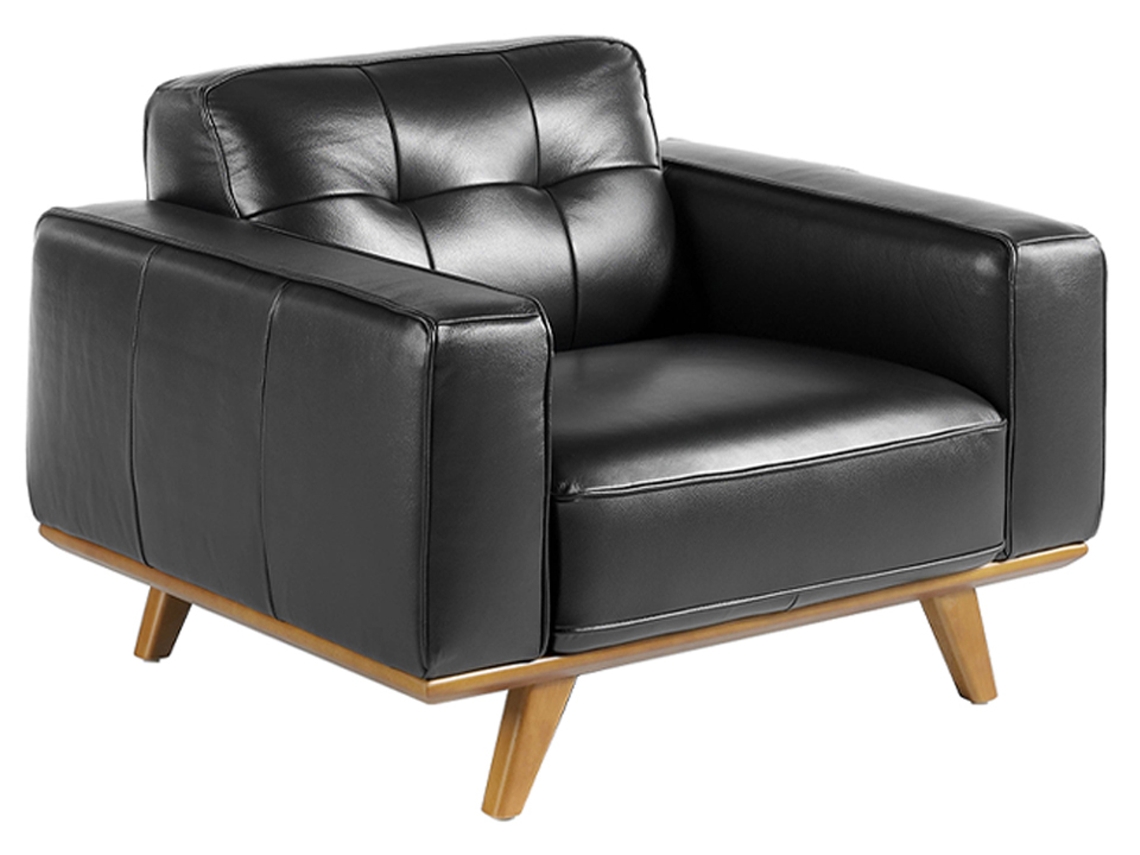 Sillón ANGEL CERDÁ S.L. 5037 (Marrón, Negro - Madera, Poliuretano - 112 x 95 x 78 cm)