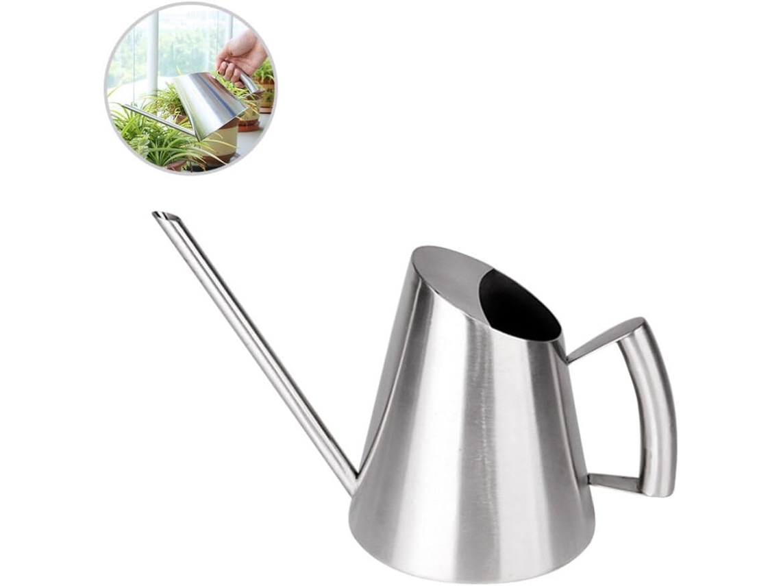 Regadera De Acero Inoxidable - Herramienta De Jardinería Para Flores Y Plantas