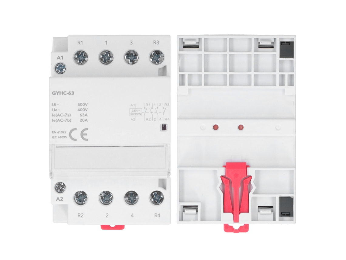 2026dz-Gyhc-63 Contactor modular 4p 2no 2nc 230v 50hz Módulo electrónico portátil y duradero