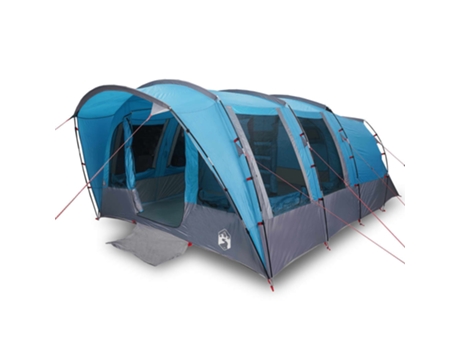 vidaXL Tienda de campaña familiar túnel 8 personas impermeable azul