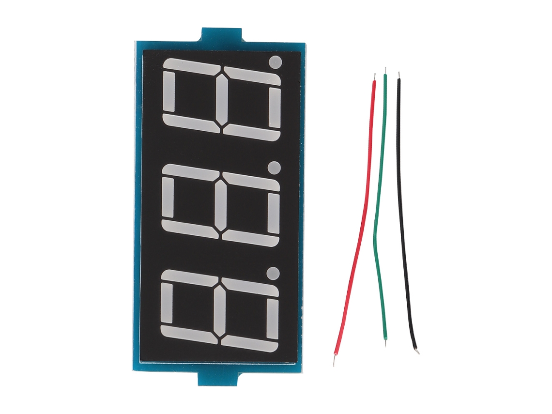 2 Unidades 0.56 Pulgadas 3 Cables 3 Pantallas Dígito Led Voltímetro Digital Cc 5v-90v