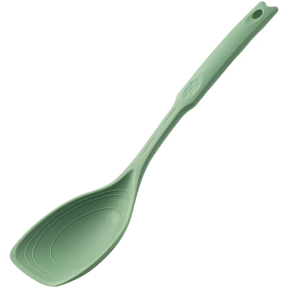 Cuchara De Silicona (verde), Mango Multifuncional, Cómoda Y Antideslizante.