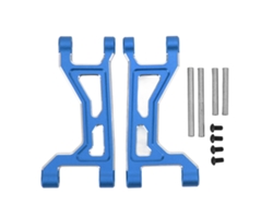Brazos Superiores Delanteros Y Traseros De Aluminio Para Coche Rc Traxxas Maxx 2.0 1/10, Azul Oscuro.