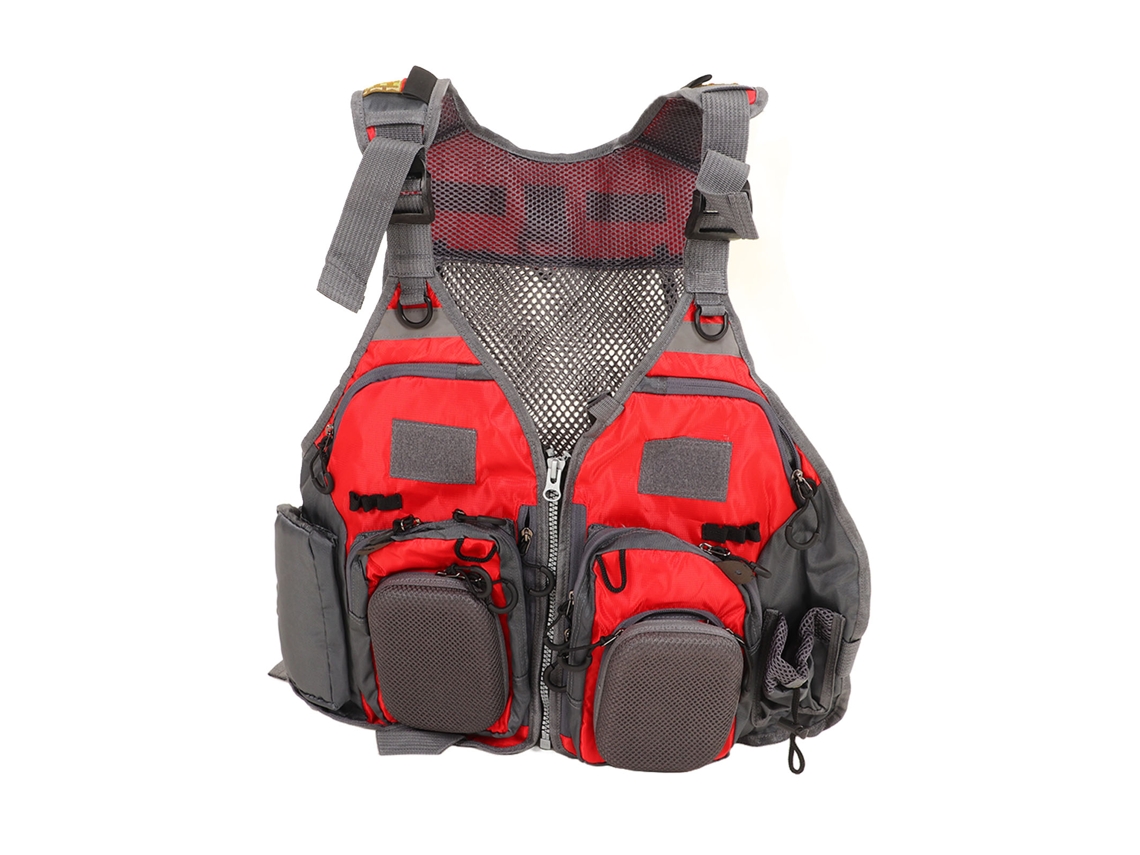 Chaleco De Pesca De Malla Red Fly, Talla Única, Ligero, Transpirable Y Con Múltiples Bolsillos Para Actividades Al Aire Libre.