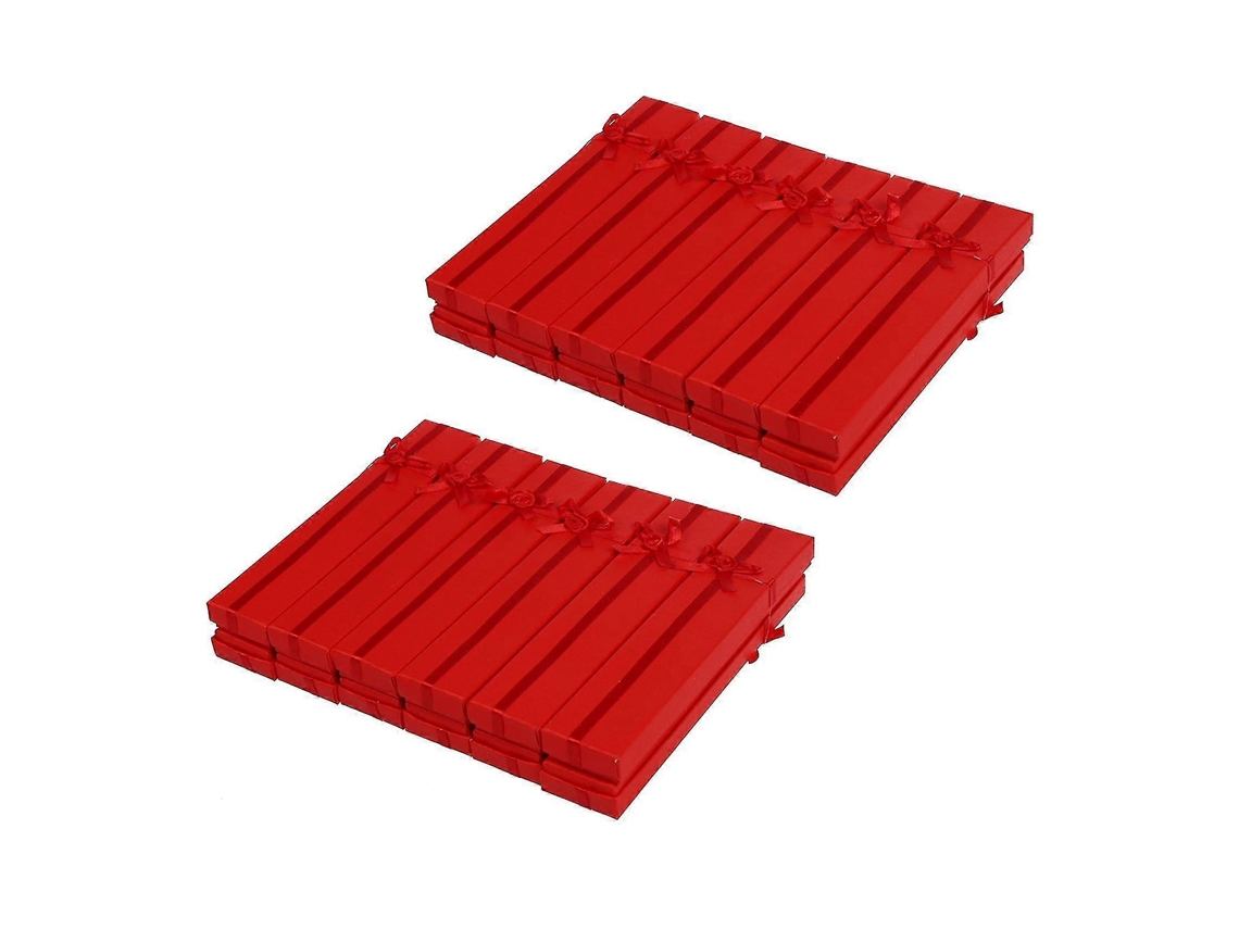 12 cajas de regalo largas y rojas de lujo para relojes, compatibles con el colgante Hengjian