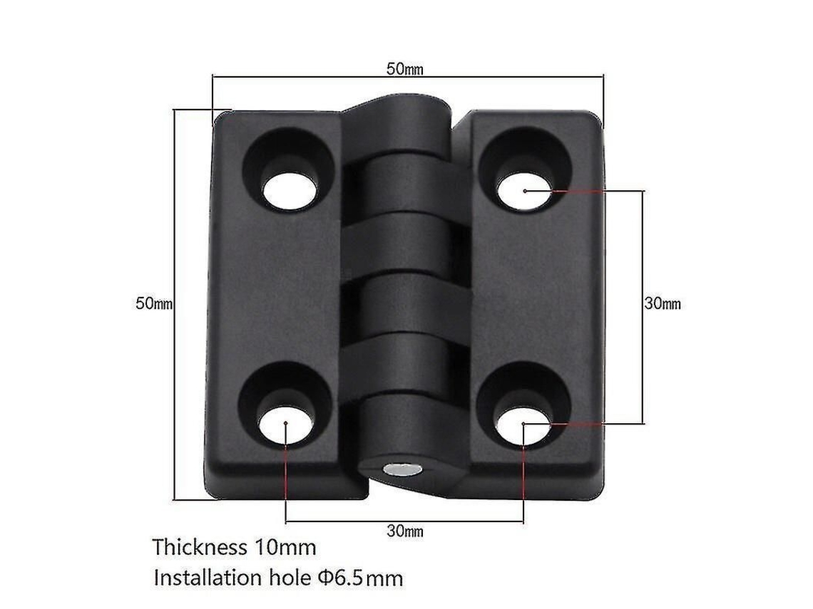 2026altiro-10 Mini Bisagras De Plástico Negro Para Puertas, Cajones, Joyeros Y Herrajes Para Muebles.