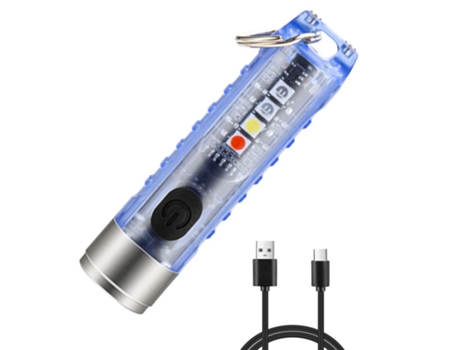 Mini LED Flashlights USB Rechargeable Small Keychain Flashlight , Portable Pocket Flash Light for Daily Using, Backpacking, Camping and Hiking etc