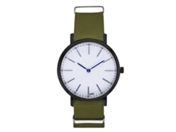 Reloj De Pulsera De Cuarzo Para Hombre Con Correa De Nailon, Informal, Elegante, Verde Militar.