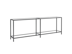 Mesa consola VIDAXL Transparente Cristal (220x35x75.5 cm)