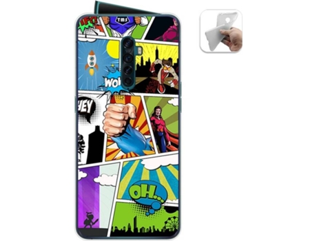 Carcasa Oppo Reno 2 TUMUNDOSMARTPHONE Comic Multicolor