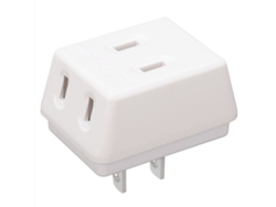 Adaptador Eléctrico De 2 Clavijas A 3 Tomas De Corriente 1500w Jet303a-2 Con Material Abs Y Cobre Puro H65