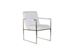 Butaca Acero Poliester Blanco 56x68x92cm