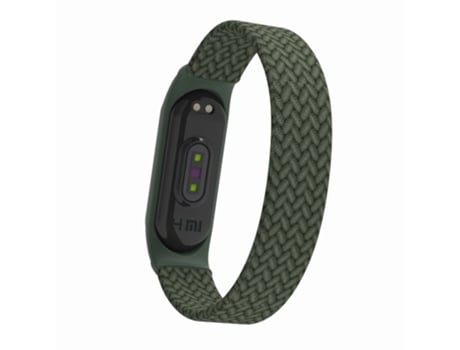 Correa de nailon elásticob talla S para Xiaomi Mi Band 5/4/3 - verde oscuro