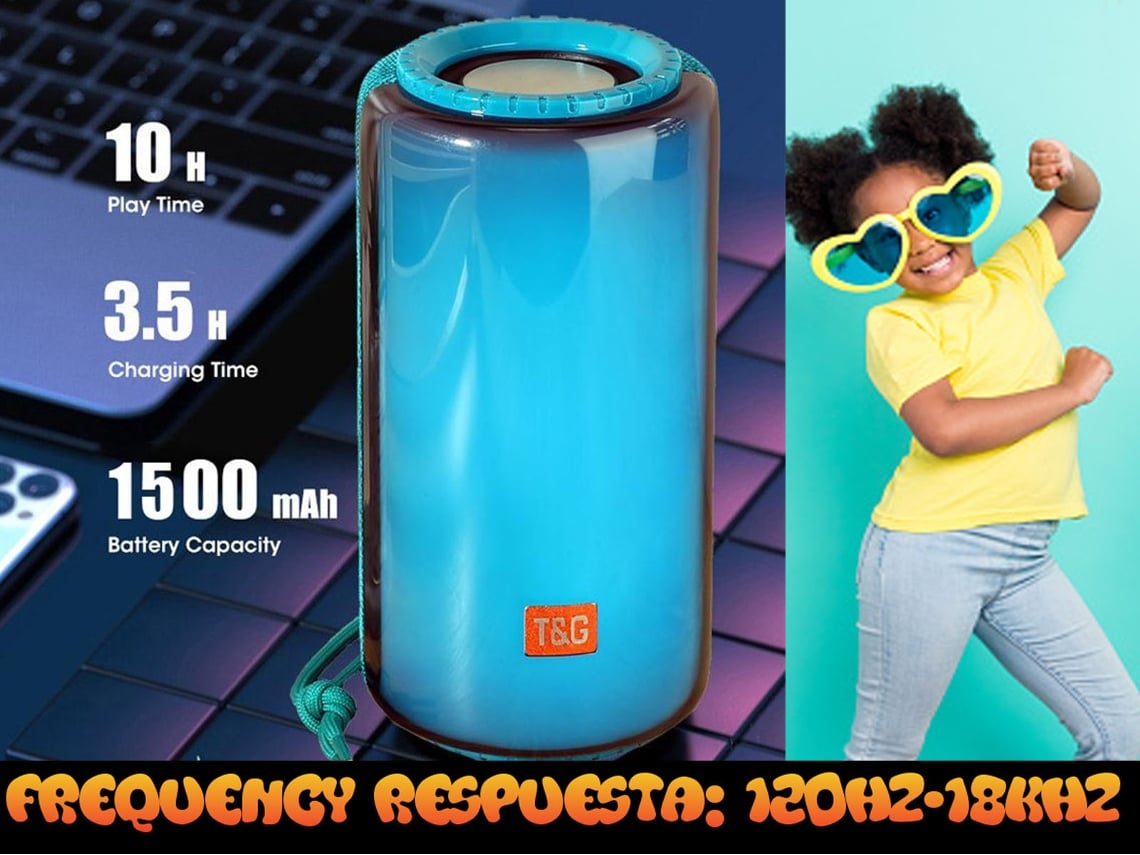 Altavoz inalambrico Klack® portatil potente 5W 1500 mAh
