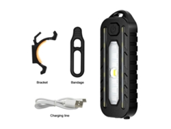 Luz LED de hombro roja y azul con clip, recargable tipo C, linterna de advertencia para bicicleta, seguridad y emergencia. Aeuzwr