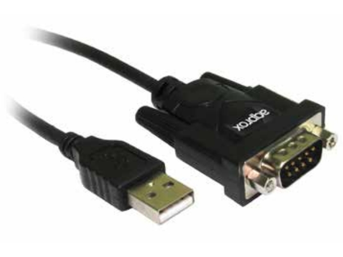 Cable Adaptador APPROX appC27 USB 2.0 DB9 Negro