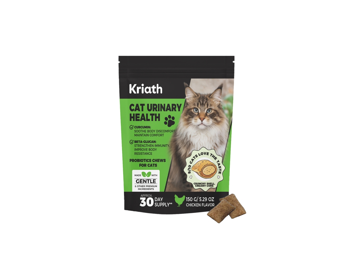 Comprimidos probióticos masticables Kriath para gatos