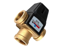 Válvula Termostática De Mezcla 3 Vías Para Calentador Solar De Agua Dn20 Mujer Latón Cromado 35-60°c