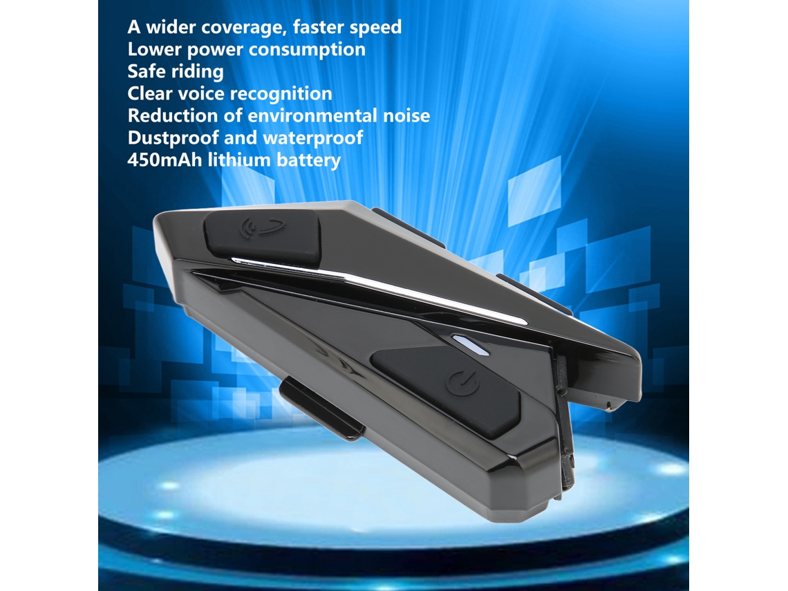 Fone De Ouvido Para Capacete De Motocicleta Sem Fio Bt 5.0 Redução De Ruído Impermeável Com Bateria De Grande Capacidade