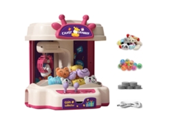 Máquina De Garras En Miniatura Con Muñecas, Luz Y Música: 10 Muñecas, 10 Conchas, 20 Monedas.
