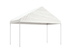 Gazebo con techo de polietileno blanco de 8,92 x 4,08 x 3,22 m Wsd940700 Lovely Home