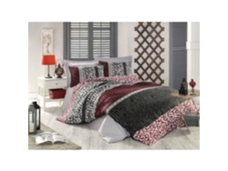Juego De Cama - Funda Nórdica 220 X 240 + 2 Fundas De Almohada 60 X 60 De Algodón Reforzado - Rojo