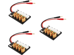 Adaptador De Cargador De Baterías De 3 Piezas Para Carga Paralela De Baterías, Canales, Estuche Con...