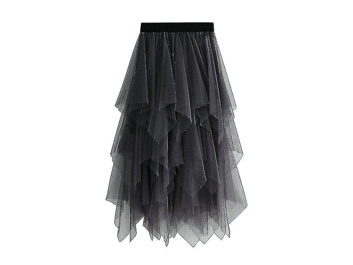 Falda Larga De Punto Para Mujer Con Cintura Elástica, Estilo Fresco Y Dulce, Tejido Suave, Talla Ajustable De 80 Cm jxsm8063