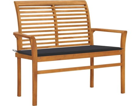 Banco de jardín VIDAXL Antracita Teca (112x55x94 cm)