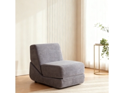 Sofá Cama Convertible Para Adultos, Chaise Longue, Colchón Plegable Triple, Espuma De Alta Resiliencia, Terciopelo, Gris