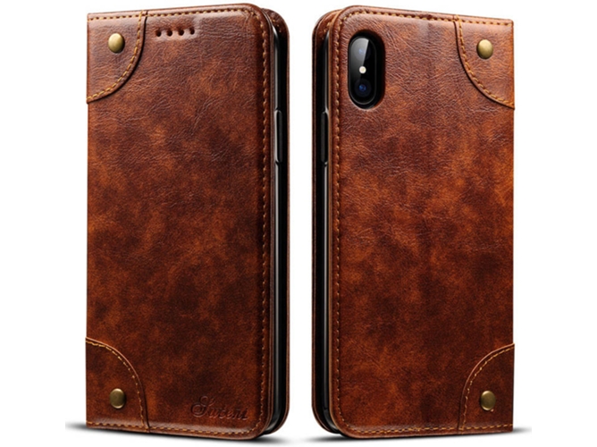 Funda iPhone XS Max WISETONY Suteni-112 Marrón