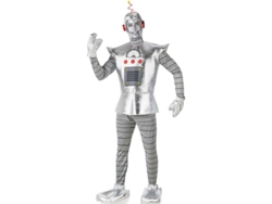 Disfraz de Robot Antiguo plateado para hombre