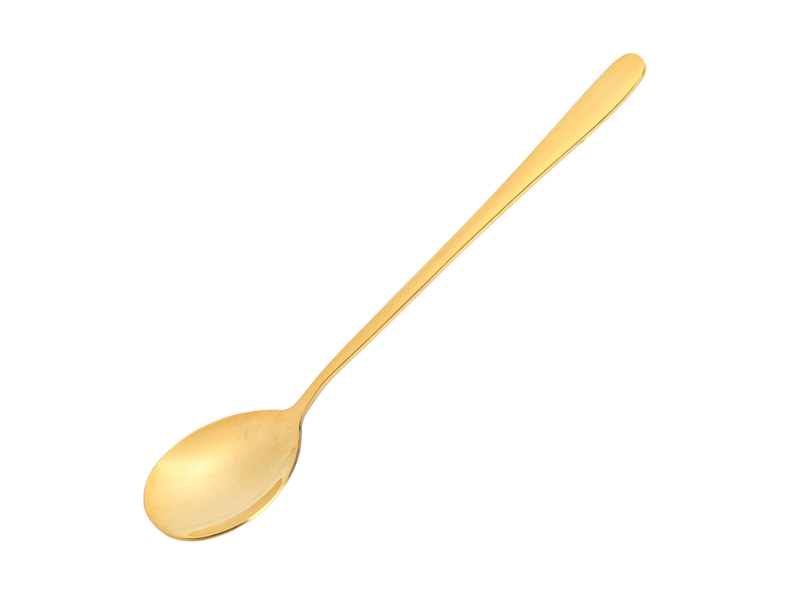Cuchara Sopera De Latón Dorado Con Proceso De Pulido Para Restaurantes Y Fiestas.