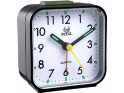 Reloj de viaje analógico, reloj de mesa silencioso, función snooze y luz nocturna, ajuste fácil, negro Kofihety
