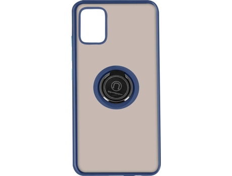 Carcasa y Soporte Samsung Galaxy A51 AVIZAR Función de soporte de Anillo de Metal Azul