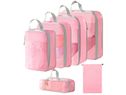 EIFSON - Juego de 6 bolsas organizadoras con cordón para bolsos (rosa)