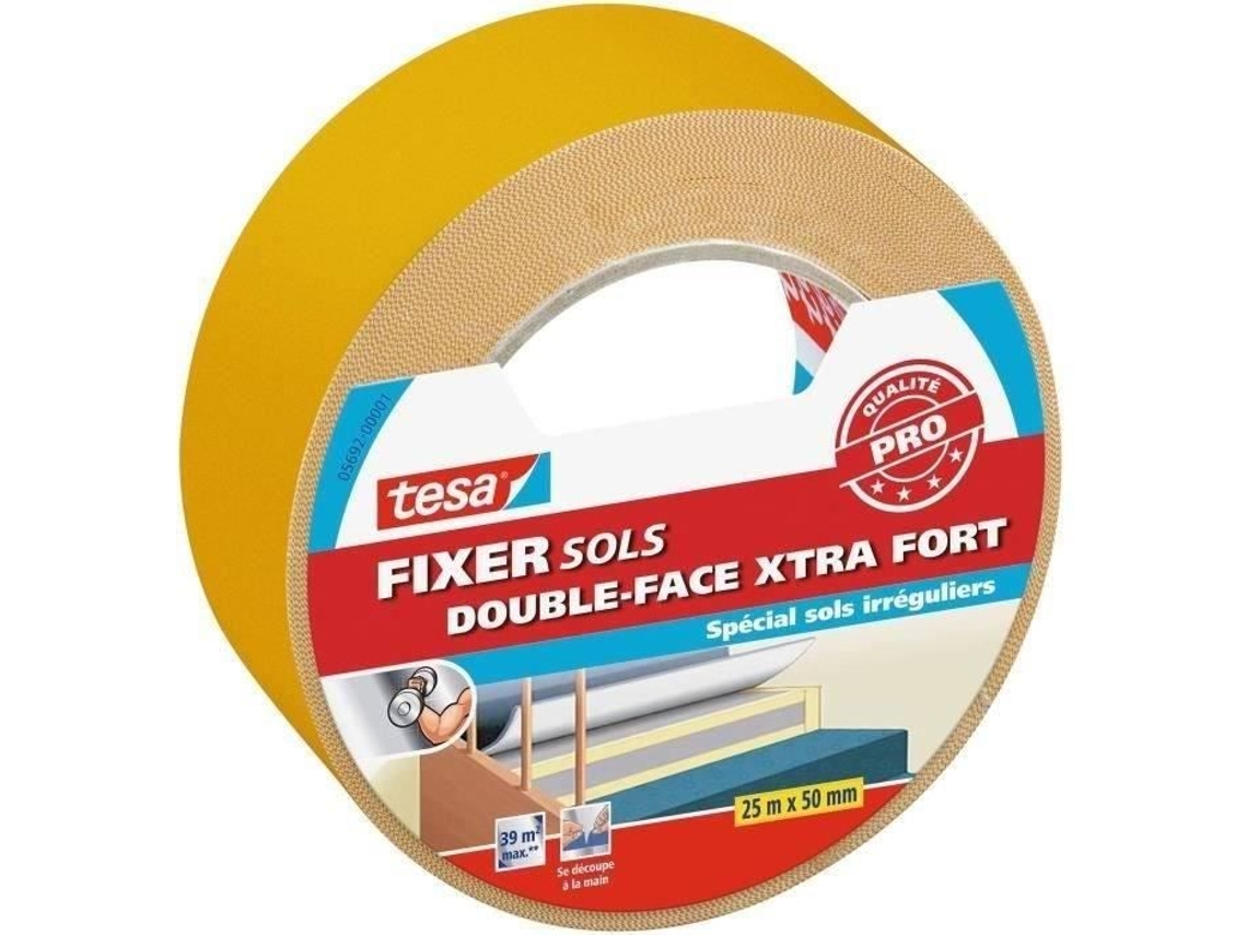 Alfombrilla de doble cara extrafuerte de Tesa de 25 mx 50 mm