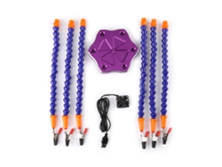 Estación De Soldadura De 6 Brazos Con Ventilador Usb Para Accesorios De Modelos Rc (morado)