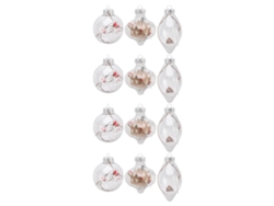 12 Bolas Navideñas De Pet Transparentes, Anticaída Y Ecológicas Para Árboles De Navidad Y Decoración De Fiestas.