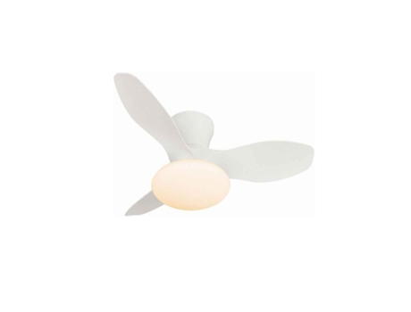 Ventilador DC TULIP blanco led conectividad dimable control remoto AKUNADECOR