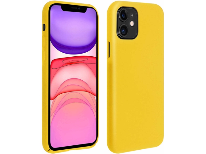 Funda iPhone 11 AVIZAR Silicona Amarillo