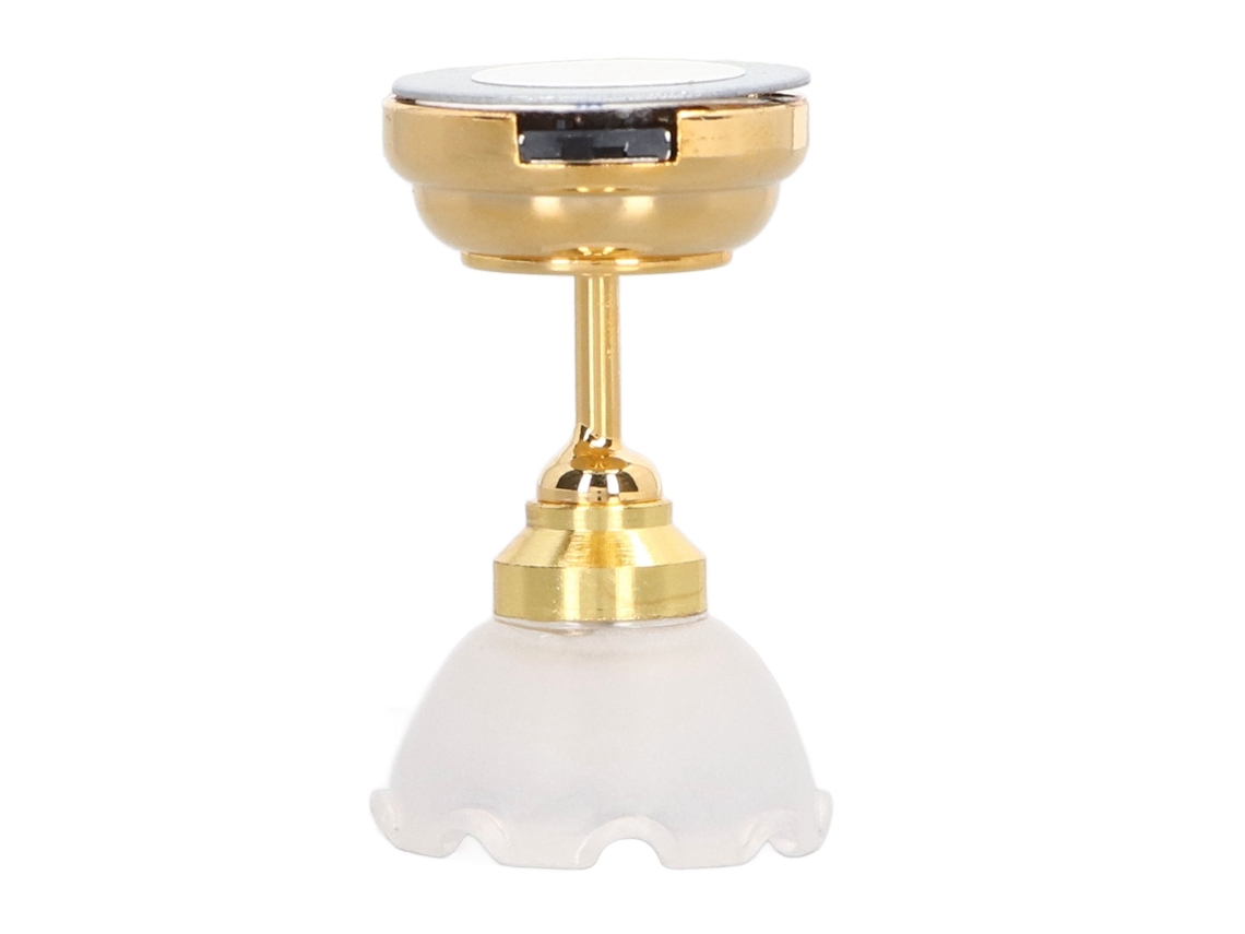Lámpara de techo en miniatura para casa de muñecas 1:12 con LED, accesorio decorativo