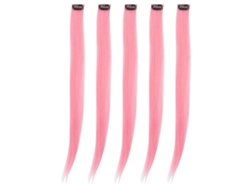 5 Piezas Extensiones De Pelo Recto De Color Clip Para Fiesta, Pelo Sintético De Alta Temperatura, 55cm