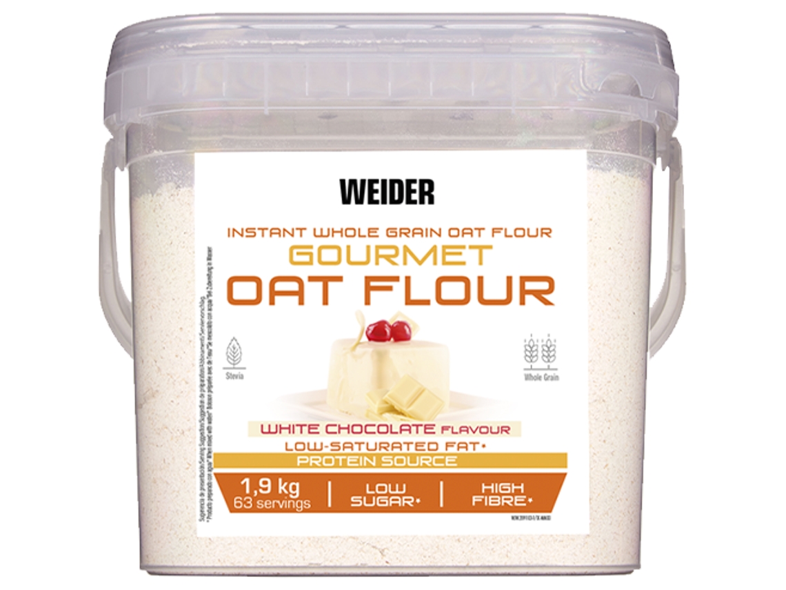 WEIDER Harina de Avena Gourmet Sabor Chocolate Blanco 1,9 kg