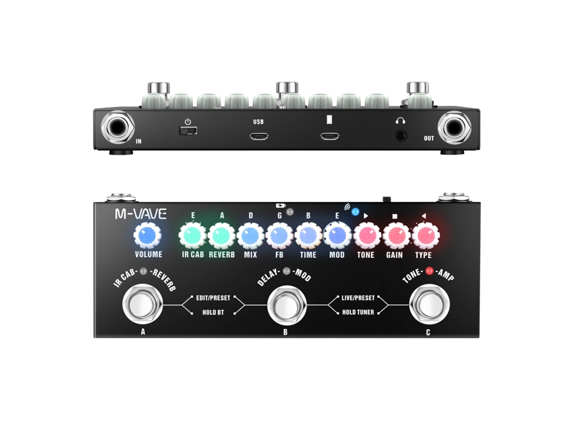 Accesorios Para Guitarra Pedales De Efectos Compuestos Para Guitarra Eléctrica Reverb Delay Chorus Phaser Accesorios Para Guitarra*