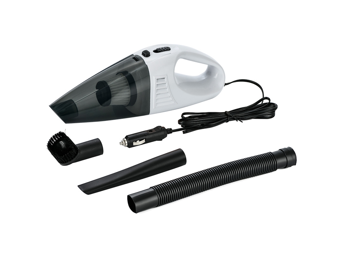 Mini aspiradora con cable para materiales secos y húmedos (12V - Blanca)